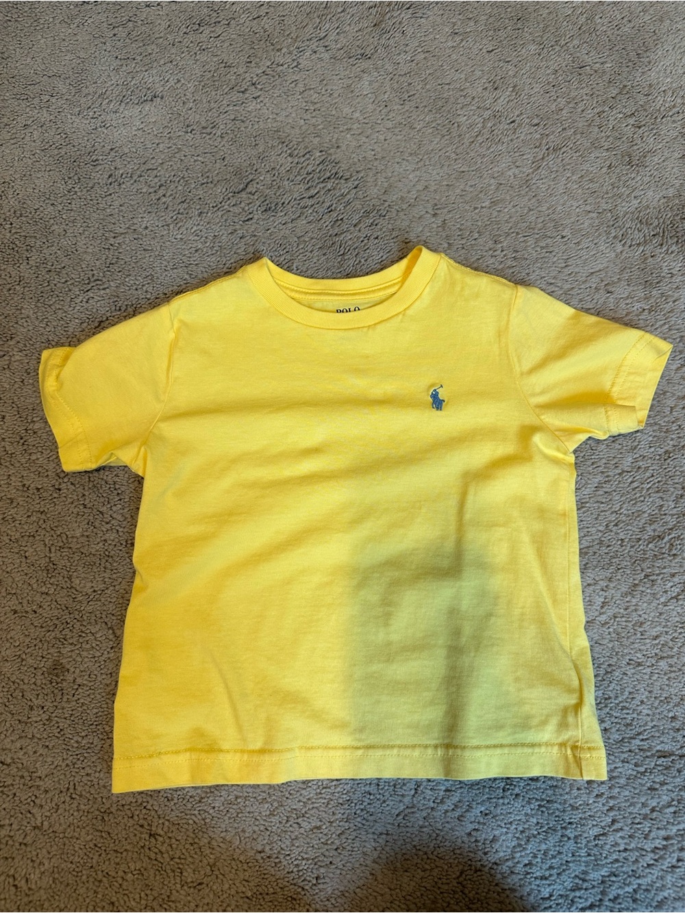 Worn once. 3t Ralph Lauren Yellow Short-Sleeve Crewneck Tee